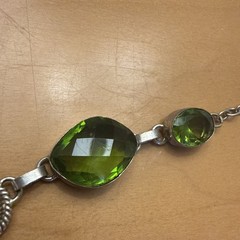 925 Sterling Silver Peridot Green Gemstone Handmade Jewelry Necklace 6 Stone