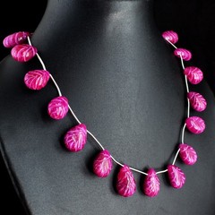 Most Outstanding Carved Ruby 409.Cts Elegant Beaded Necklace Jewelry RK 15 E761