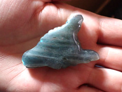 Labradorite ( Moonstone) Wolf / Dog Head Pendant Rose carved on forehead