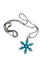 Christmas Snowflake Necklace and Earrings Handmade using Real Lego