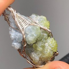 Green Zincite Crystal Pendant (z2499)