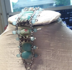 7.5″ Powder Blue Stone and Tiny Glass Bead Bracelet 06-01-2026