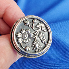 ORIGINAL Mars and Valentine Vintage Designer Floral Sterling Silver 925 RING S 7