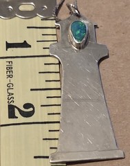 RB Sterling Silver MARGE JAN 1979 Opal Lighthouse Pendant Engraved 925