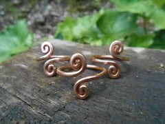 REAL COPPER RING Men Ladies Large Small Sizes Arthritis Band Viking Celtic Style