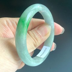 Certified Green 55mm Natural Grade A Burma jadeite Bangle Bracelet