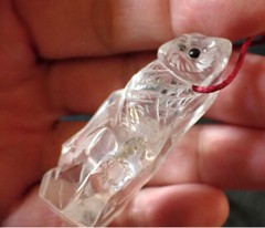 Clear Quartz OWL on Quartz Point Pendant