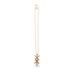 Necklace – Viking Protection Rune – Snake and Cable Link chains – Birch wood
