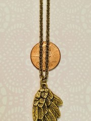 John Wind Maximal Art Artist Angel Wing Pendant Necklace RARE 💛