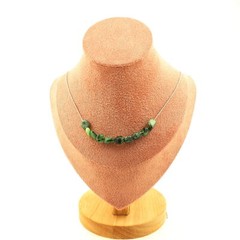 stones And Minerals. Necklace 10 Epidote Beads From Myanmar. Chain In