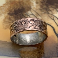 Unique 1822 United States of America Large Cent Coin Ring – Size 10