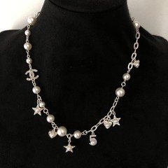 Floral women’s pearl enamel metal necklace (32 Styles)