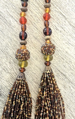 Brown Gold Seed Bead Boho Multi Strand Necklace Multi Color Beads