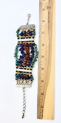Multicolor Beaded Gemstone Chip Bracelet