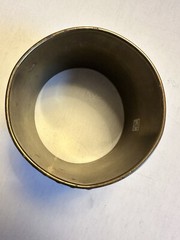 Wide Brass Bangle Bracelet Mid Century Style Silver Black Made In India