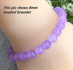 Purple Jade Stretchy Bracelet Healing Gemstone 4mm 6mm 8mm 10mm12mm
