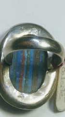 SPECTACULAR UNTREATED NATURAL AGATE IN STERLING SILVER.925 RING SIZE 7.0-7.25!