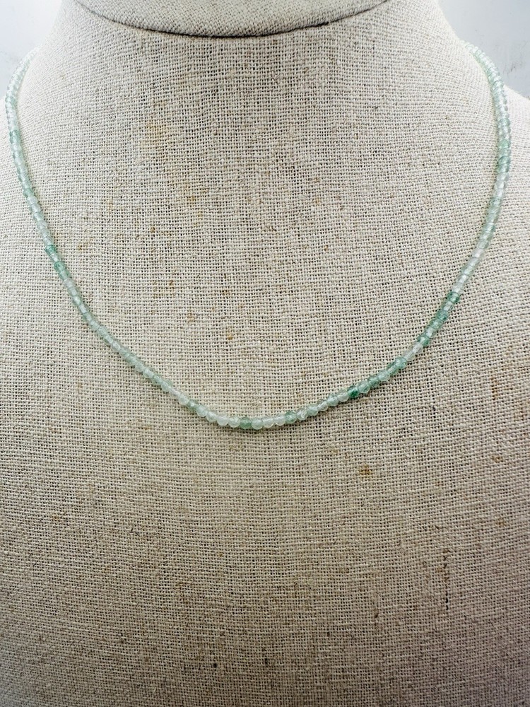 Natural Faceted Gemstone Beaded Necklace 16.5”