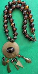 Talisman Hand Crafted Bead/Brass Ethnic Bohemian Necklace Artisan Jewelry