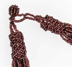 Handmade Necklace GLASS BEADS PURPLE CHAMPAGNE Tone 25 inch 20 Strands Adjust