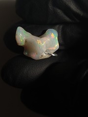 Gorgeous Opal Bigger Size Freeform Pearly White Base Pendant