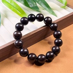 Ebony 15/18/20 mm Chinese-Style Buddhist Prayer Bead Bracelet Mala Beads
