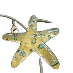 Vtg Orna Lalo Handmade Resin Starfish Necklace 22″
