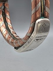 Large Tuareg Coin Silver & Copper Cuff Bracelet – Mali