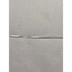 Sterling Silver Box Chain anklet 10 Inch Made in Italy