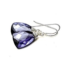 Lab Made Color Change Alexandrite Earrings Sterling Silver 925 , June Birthstone