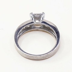 Sz 9.75, Vtg Sterling Silver Fashion Ring, 925 Silver Engagement Ring W/ Cz
