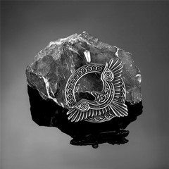 Vikings Necklace Men Stainless Steel 60cm Eagle Raven Pendant Amulet Chain