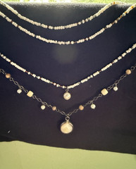 Retired Silpada N1673 Multi Strand Necklace Sterling Silver Pearl MOP Jasper