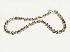 925 S Silver Pearl Set – Necklace & Earrings with Austrian Crystal Elements