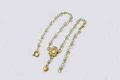 Unique light adjust Tiny Pearls Anklet Crafted Real 1/20 14K Gold Filled