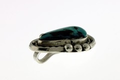 Old Pawn Navajo Native American 925 Sterling Silver Turquoise Pendant 8.7g