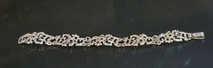 EARLY MARKSZ STERLING SILVER 925 ABSTRACT FREEFORM LINK BRACELET 7.5” VINTAGE
