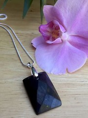 Shungite Pendant Shungite Rectangular Faceted Pendant With Chain Reiki Karelia.