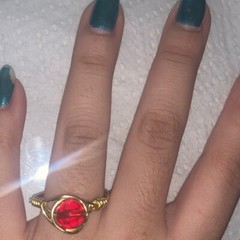 hand made wire gem rings, any color, any ring size