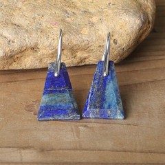 Lapis Lazuli Crystal Gemstone Healing Earrings Reiki Energy Protection Gifts