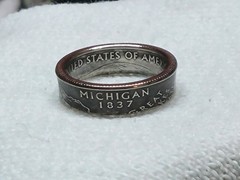 MICHIGAN – Size 9 State Quarter Coin Ring