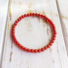 Natural Carnelian 4mm Round Beads Healing Root Chakra Crystal Elastic Bracelet