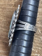 Navajo Royston Turquoise 925 Sterling Silver Statement Ring Signed-Sz 6.25
