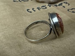 Sterling Silver & LiDiex Glassworks Goldstone Healing Altar Ring – Voodoo Estate