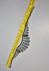 Artisan 18″ Scallop Iridescent Blue Silver Glass Seed Bead Collar Bib Necklace