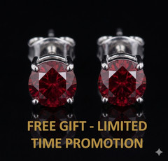 10.20 Ct Certified Red Diamond Pendant, Tariffs FREE & Matching Diamond Studs