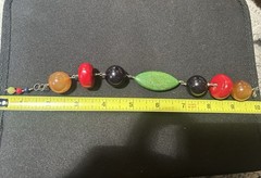 Chunky 85g Sterling Gemstone Boho Bracelet. Huge Heavy Stones.