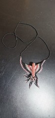 Handcrafted Beaded Multicolor Glass Bird Pendant Necklace, Unisex, Animal Theme