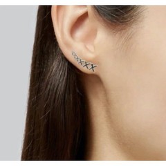 Tiffany & Co X Climber Kiss Graffiti Earrings Picasso Sterling Silver w Box