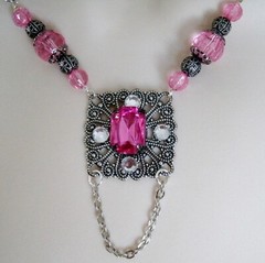 Pink Victorian Art Nouveau Renaissance Edwardian Art Deco Wedding Necklace